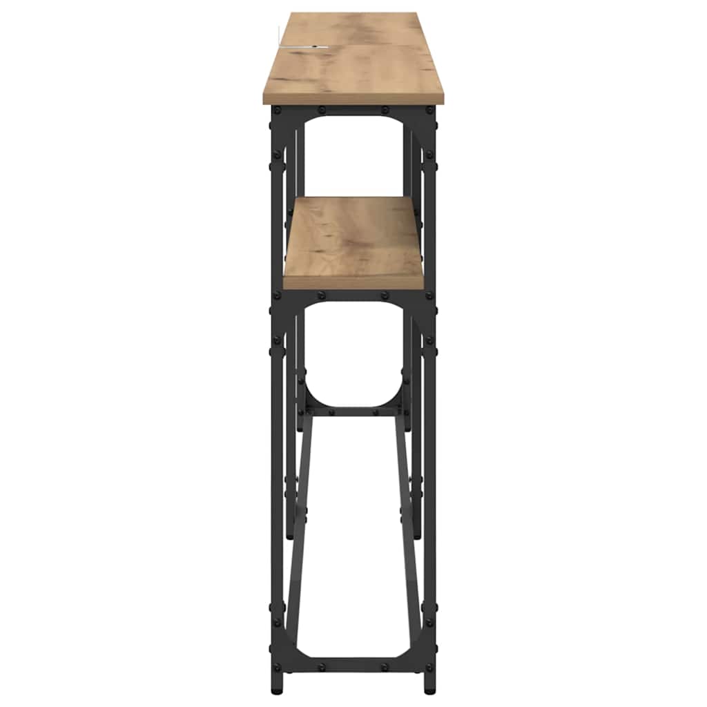 MasaConsole Stejar Artizanal 145 x 22,5 x 75 cm Lemn compozit GartenMobel Dekor