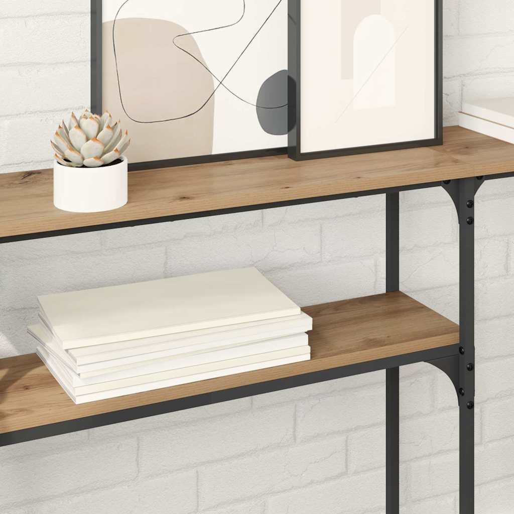 MasaConsole Stejar Artizanal 145 x 22,5 x 75 cm Lemn compozit GartenMobel Dekor