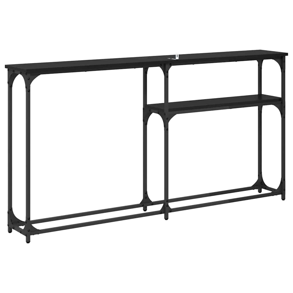 MasaConsole Stejar negru 145x22.5x75cm Lemn compozit GartenMobel Dekor