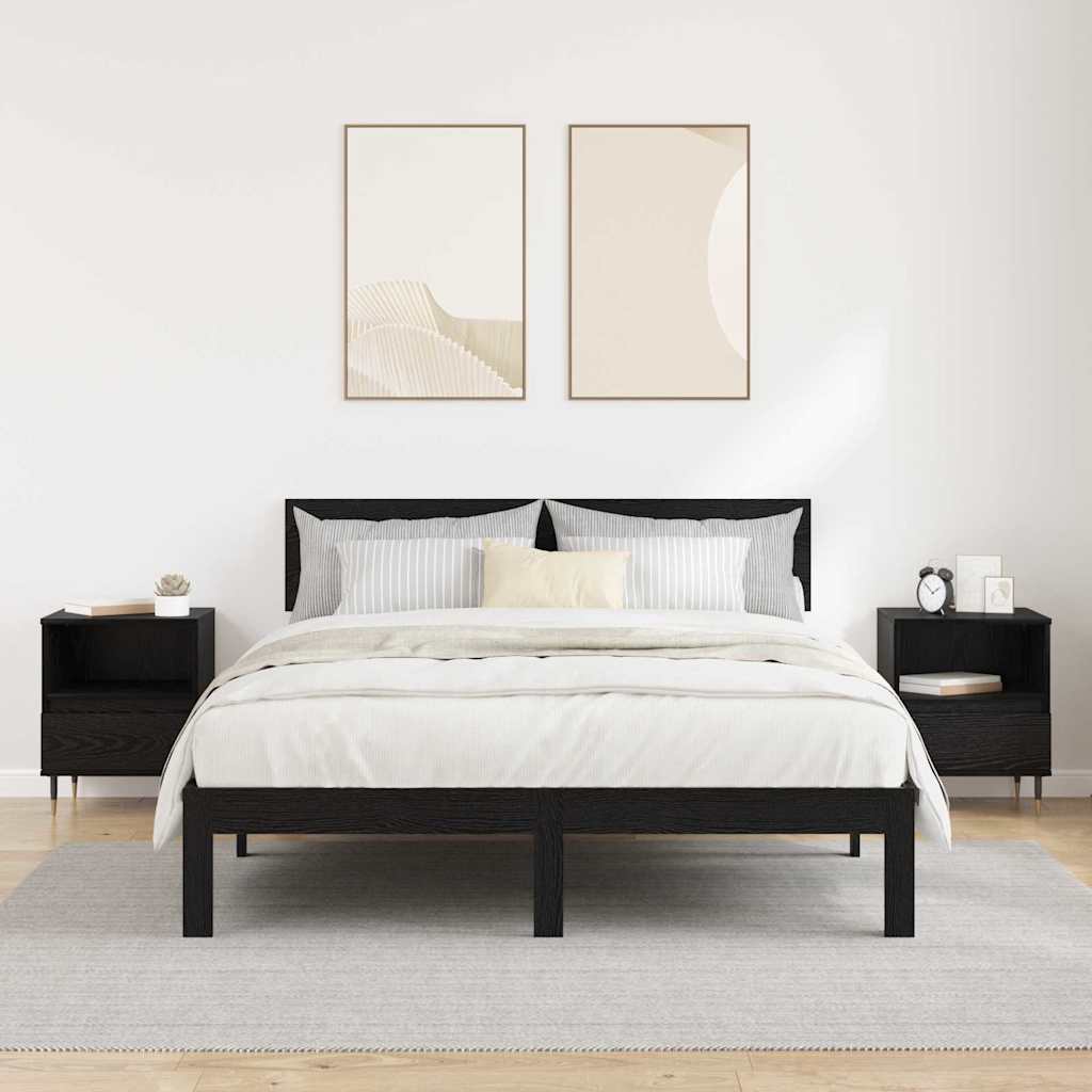 Dulap de noapte cu sertar 2 pcs Stejar negru 40 x 35 x 50 cm GartenMobel Dekor