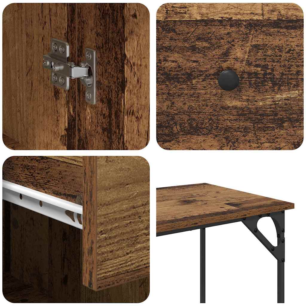 Birou de calculator Lemn Vechi 131 x 48 x 75 cm Lemn compozit GartenMobel Dekor