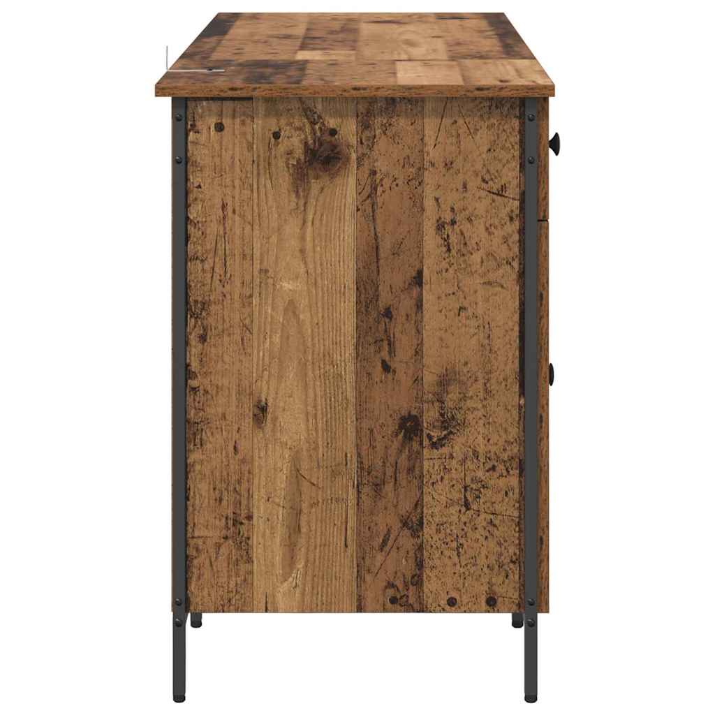 Birou de calculator Lemn Vechi 131 x 48 x 75 cm Lemn compozit GartenMobel Dekor