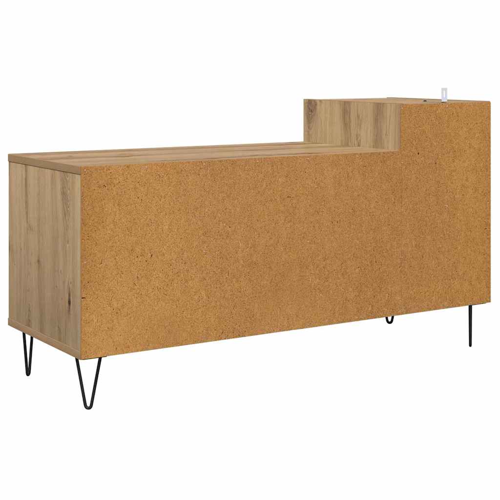 Cabinet TV Stejar Artizanal 100 x 35 x 55 cm Lemn compozit GartenMobel Dekor