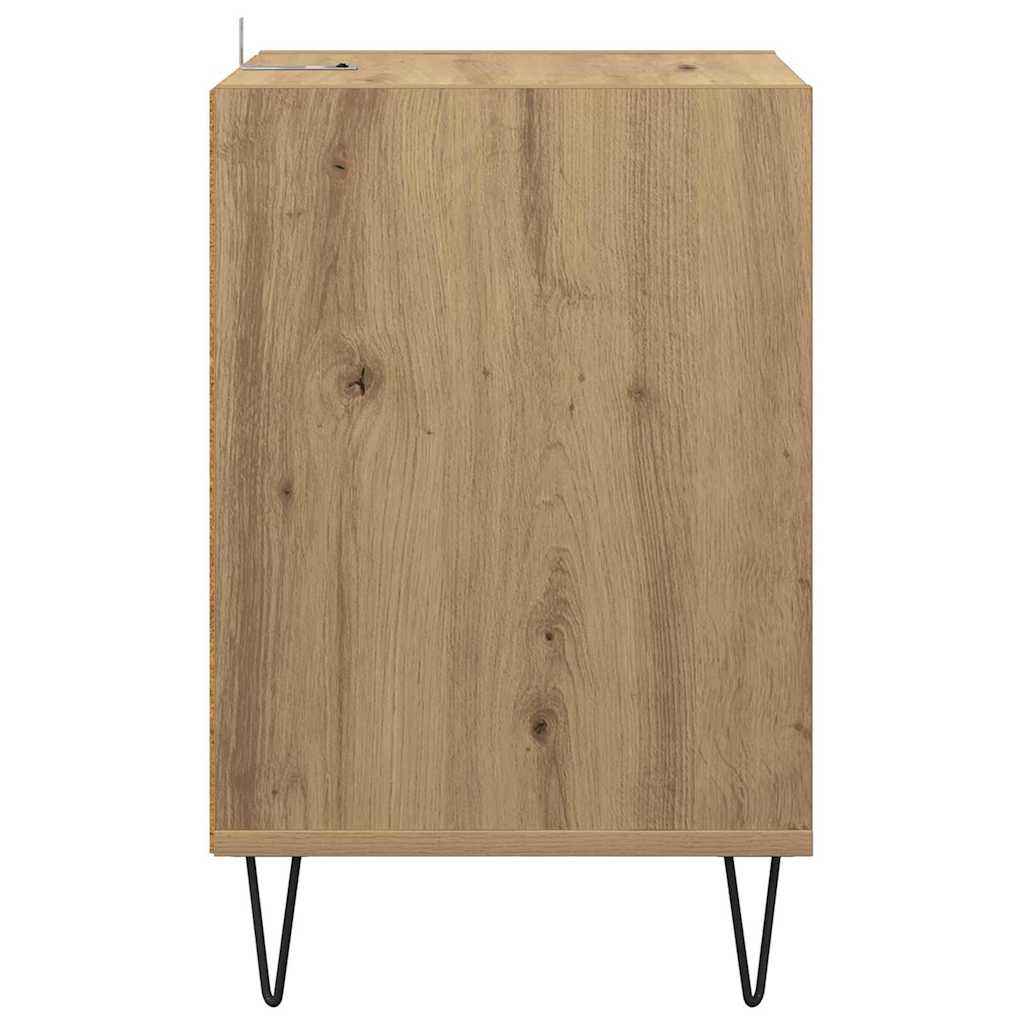 Cabinet TV Stejar Artizanal 100 x 35 x 55 cm Lemn compozit GartenMobel Dekor