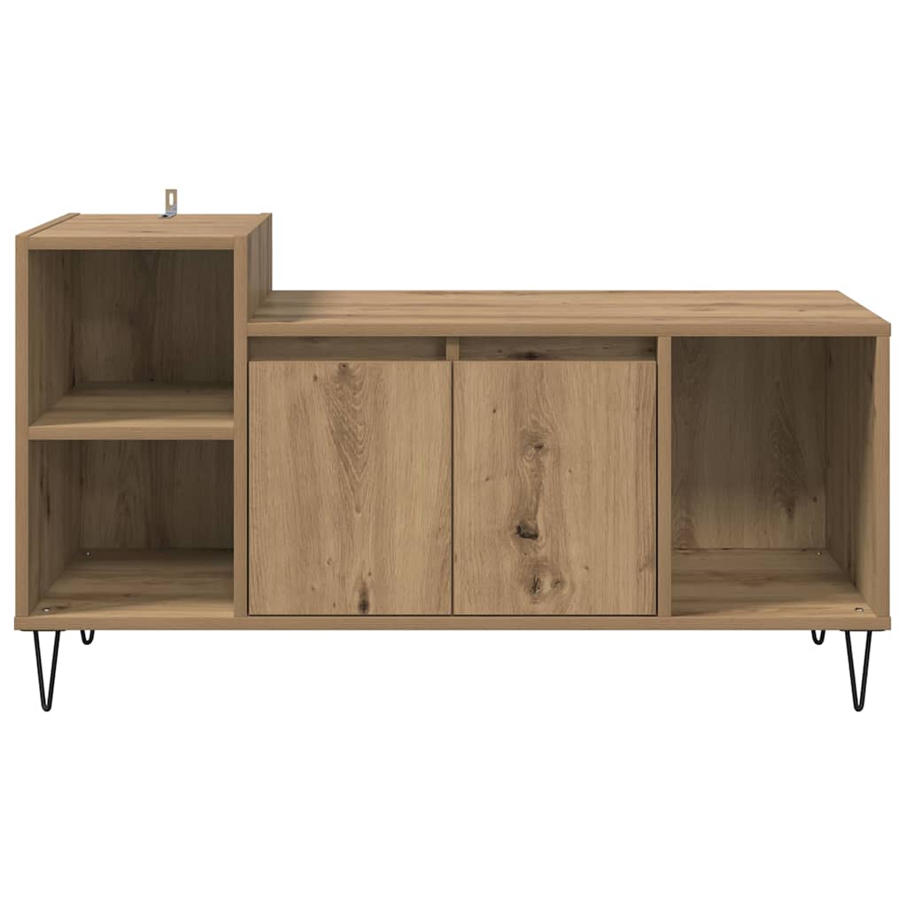 Cabinet TV Stejar Artizanal 100 x 35 x 55 cm Lemn compozit GartenMobel Dekor