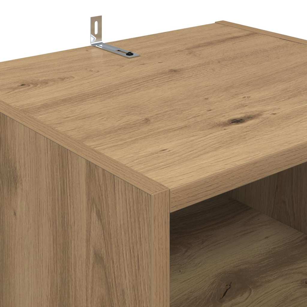 Cabinet TV Stejar Artizanal 160 x 35 x 55 cm Lemn compozit GartenMobel Dekor