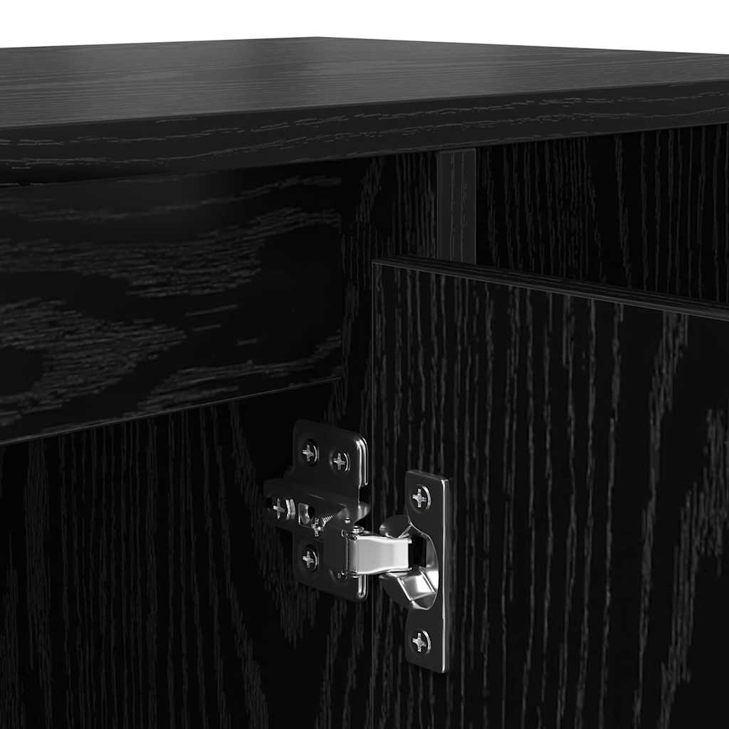 Cabinet TV Stejar Negru 100 x 35 x 55 cm Lemn compozit GartenMobel Dekor