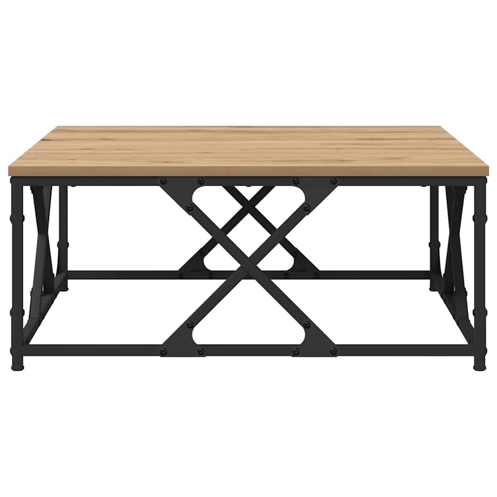 Masă de cafea stejar artizanal 70 x 70 x 30 cm Lemn compozit GartenMobel Dekor