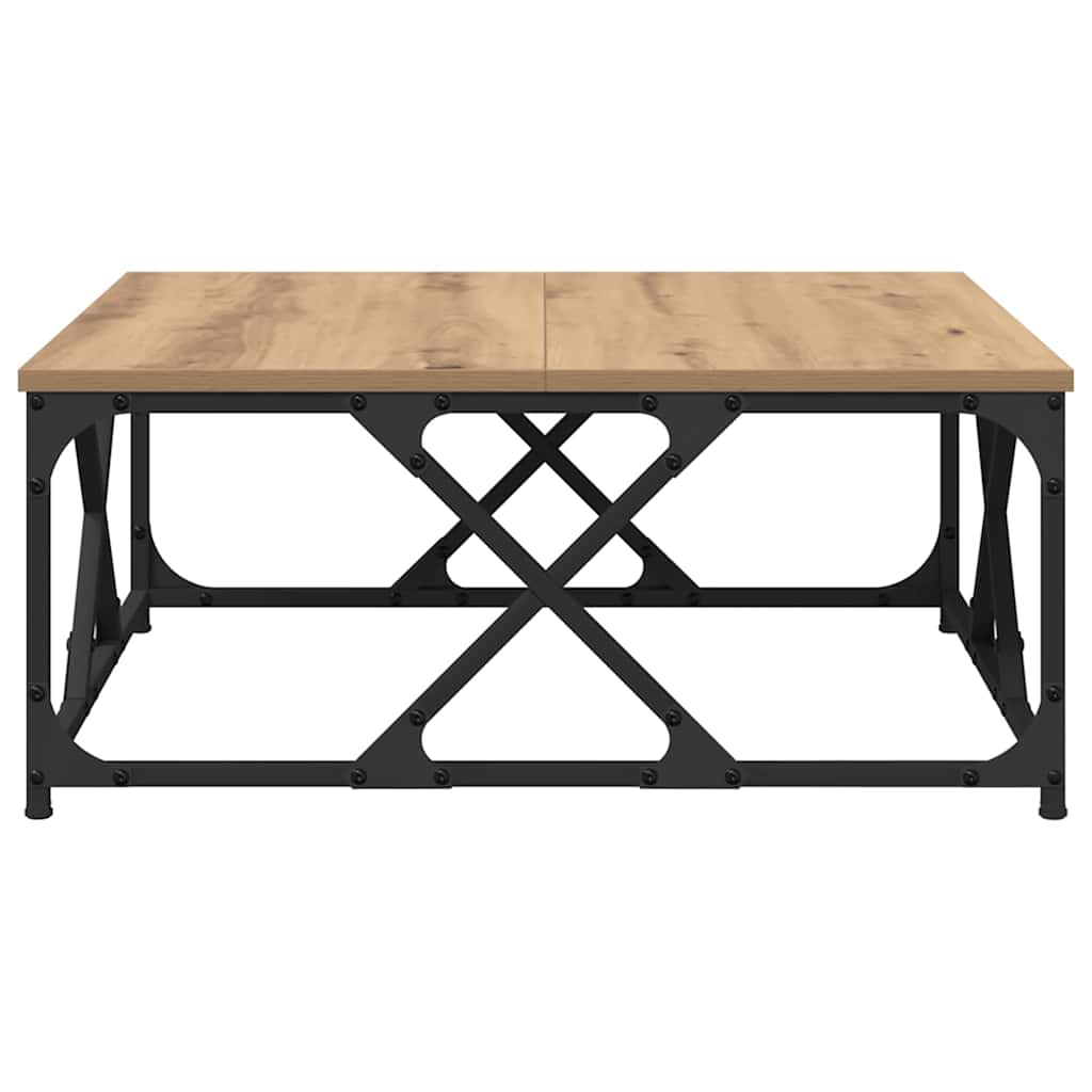 Masă de cafea stejar artizanal 70 x 70 x 30 cm Lemn compozit GartenMobel Dekor