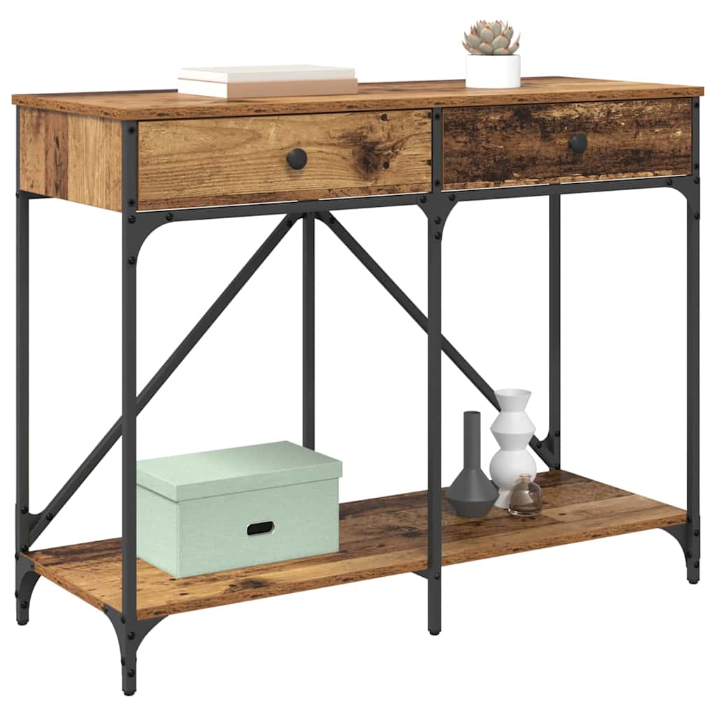 Masă de consolă Lemn Vechi 100 x 39 x 78,5 cm Lemn compozit GartenMobel Dekor