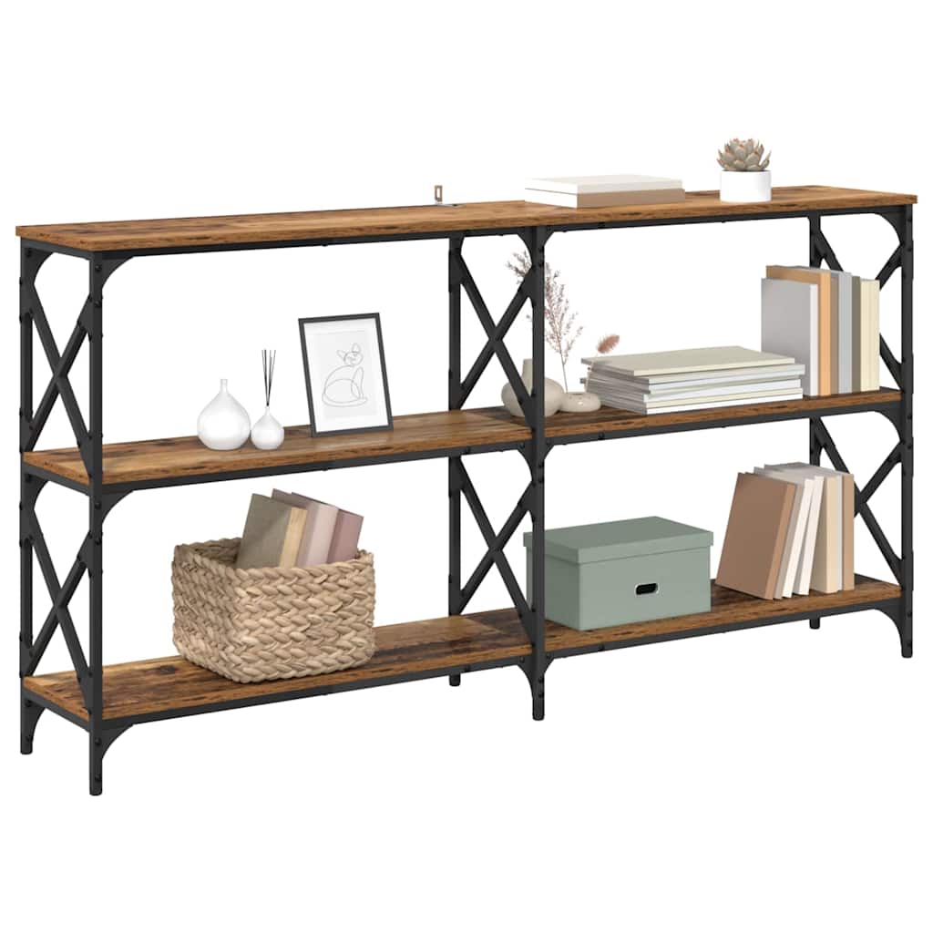 Masă de consolă Lemn vechi 156 x 28 x 80,5 cm Lemn compozit GartenMobel Dekor