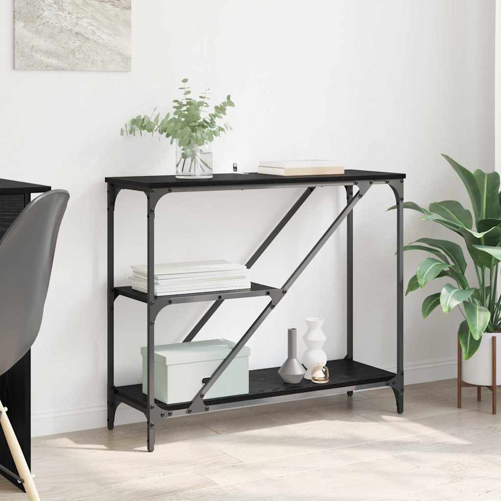 Masă de consolă Stejar Negru 88,5 x 30 x 75 cm Lemn compozit GartenMobel Dekor