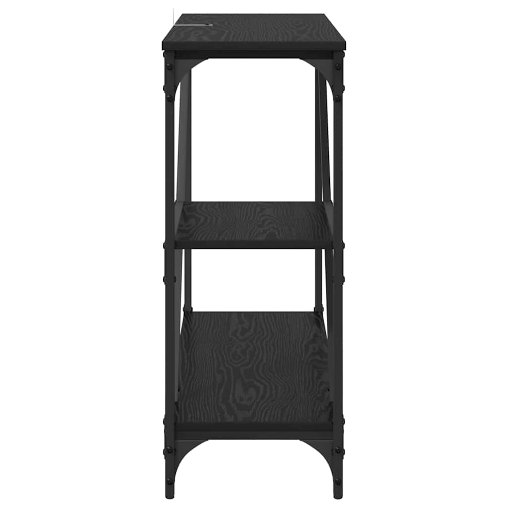 Masă de consolă Stejar Negru 88,5 x 30 x 75 cm Lemn compozit GartenMobel Dekor