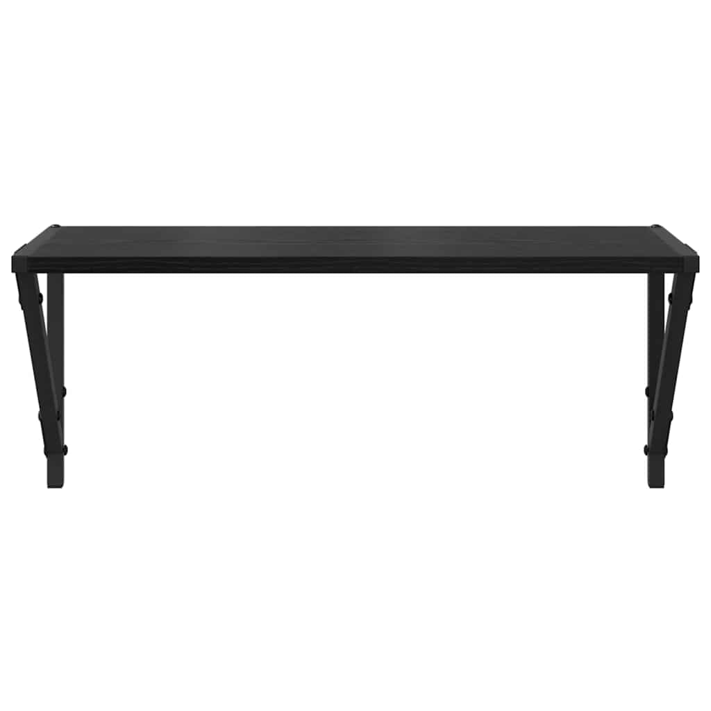 Șemele de perete cu raft 2 pcs Stejar Negru 60 x 25 x 25,5 cm GartenMobel Dekor