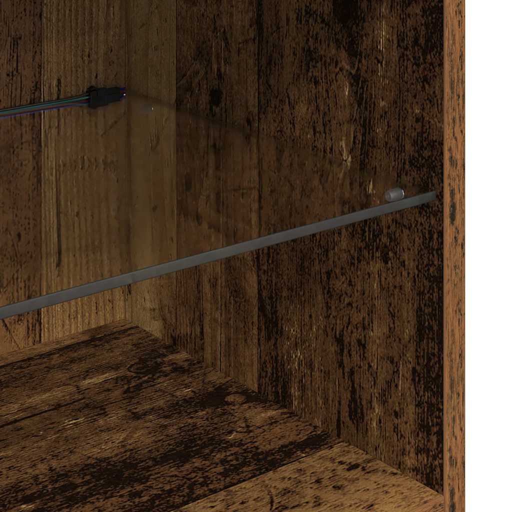 Șifonieri pentru TV montate pe perete 2 pcs Lemn Vechi GartenMobel Dekor