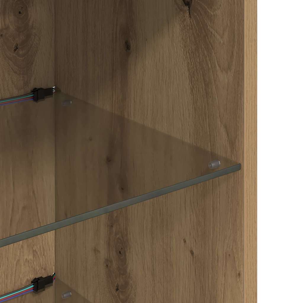 Șifonieri pentru TV montate pe perete 2 pcs Stejar Artizanal GartenMobel Dekor