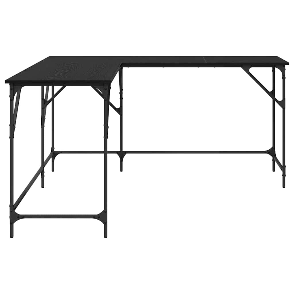 Birou Stejar Negru 149 x 149 x 75 cm Lemn compozit GartenMobel Dekor