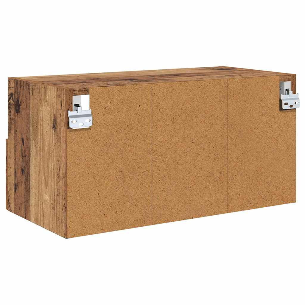 Dulapuri pentru TV Pe perete 2 pcs Lemn Vechi 60 x 30 x 30 cm GartenMobel Dekor