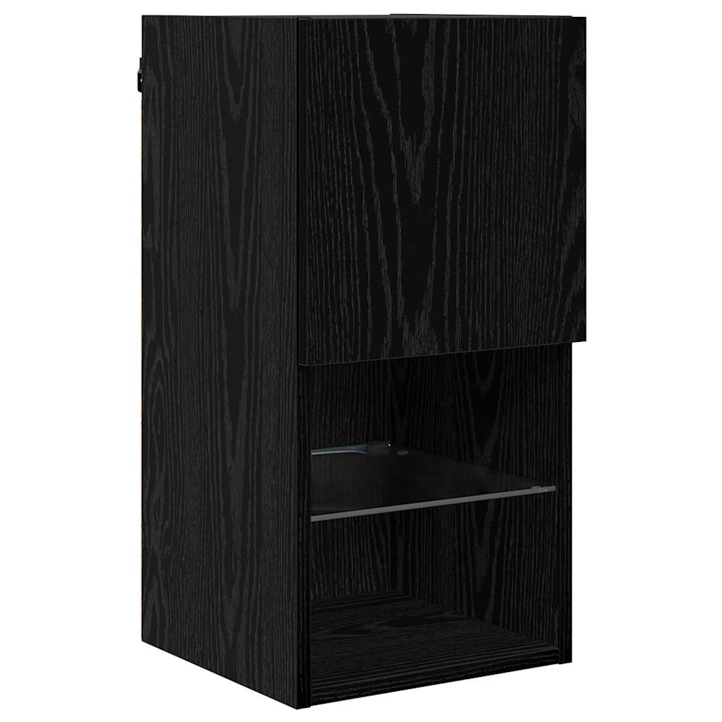 Sistem de TV montat pe perete Stejar Negru 30,5 x 30 x 60 cm GartenMobel Dekor