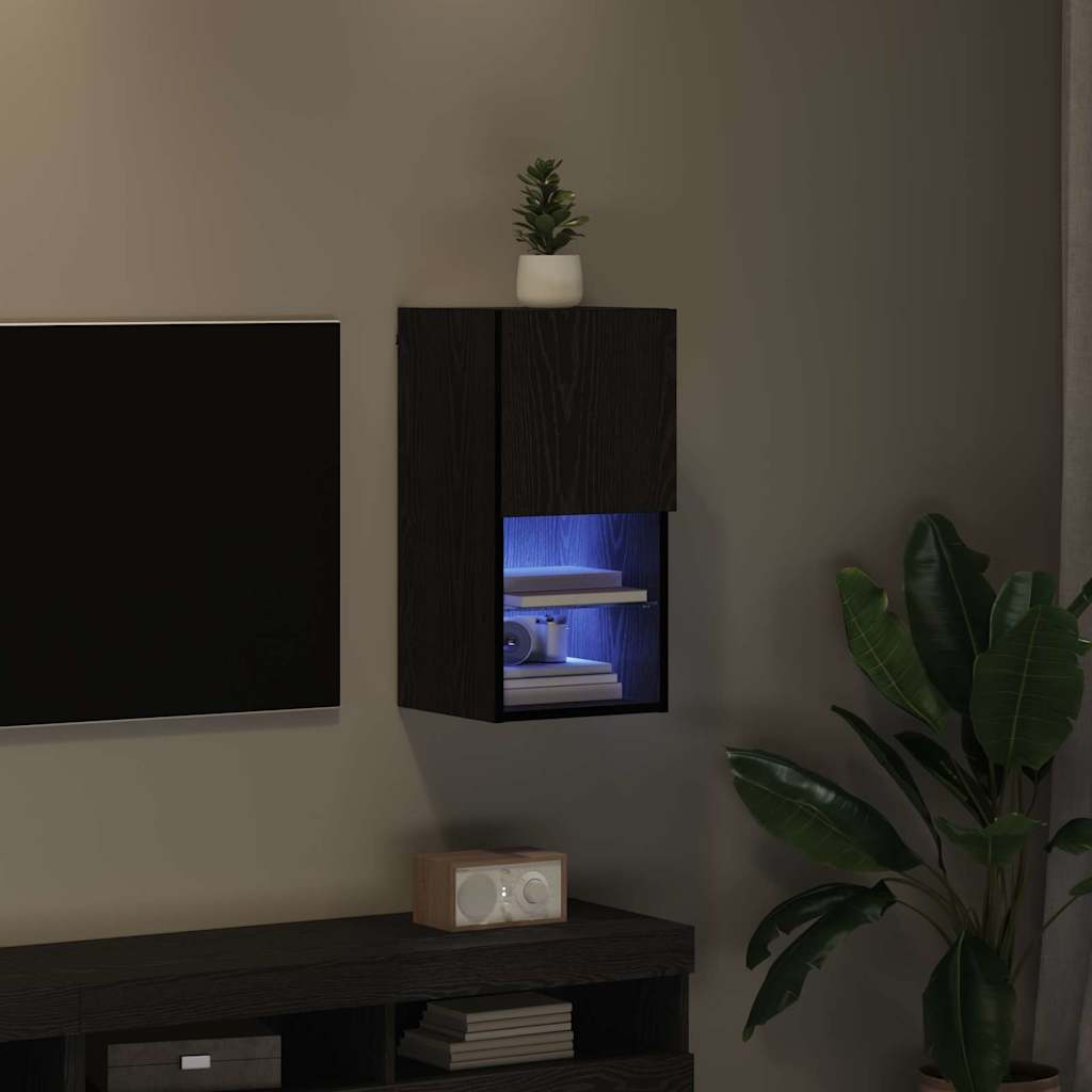 Sistem de TV montat pe perete Stejar Negru 30,5 x 30 x 60 cm GartenMobel Dekor