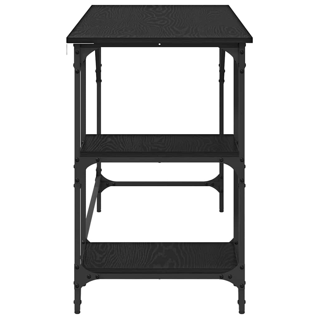 Birou Stejar Negru 120 x 50 x 75 cm Lemn compozit GartenMobel Dekor