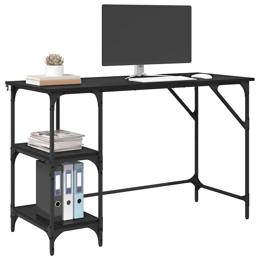 Birou Stejar Negru 120 x 50 x 75 cm Lemn compozit GartenMobel Dekor