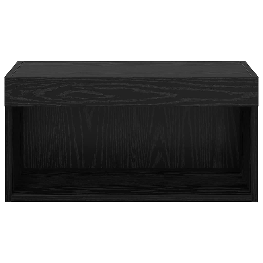 Cabinet TV Pe perete Stejar Negru 60 x 30 x 30 cm Lemn compozit GartenMobel Dekor
