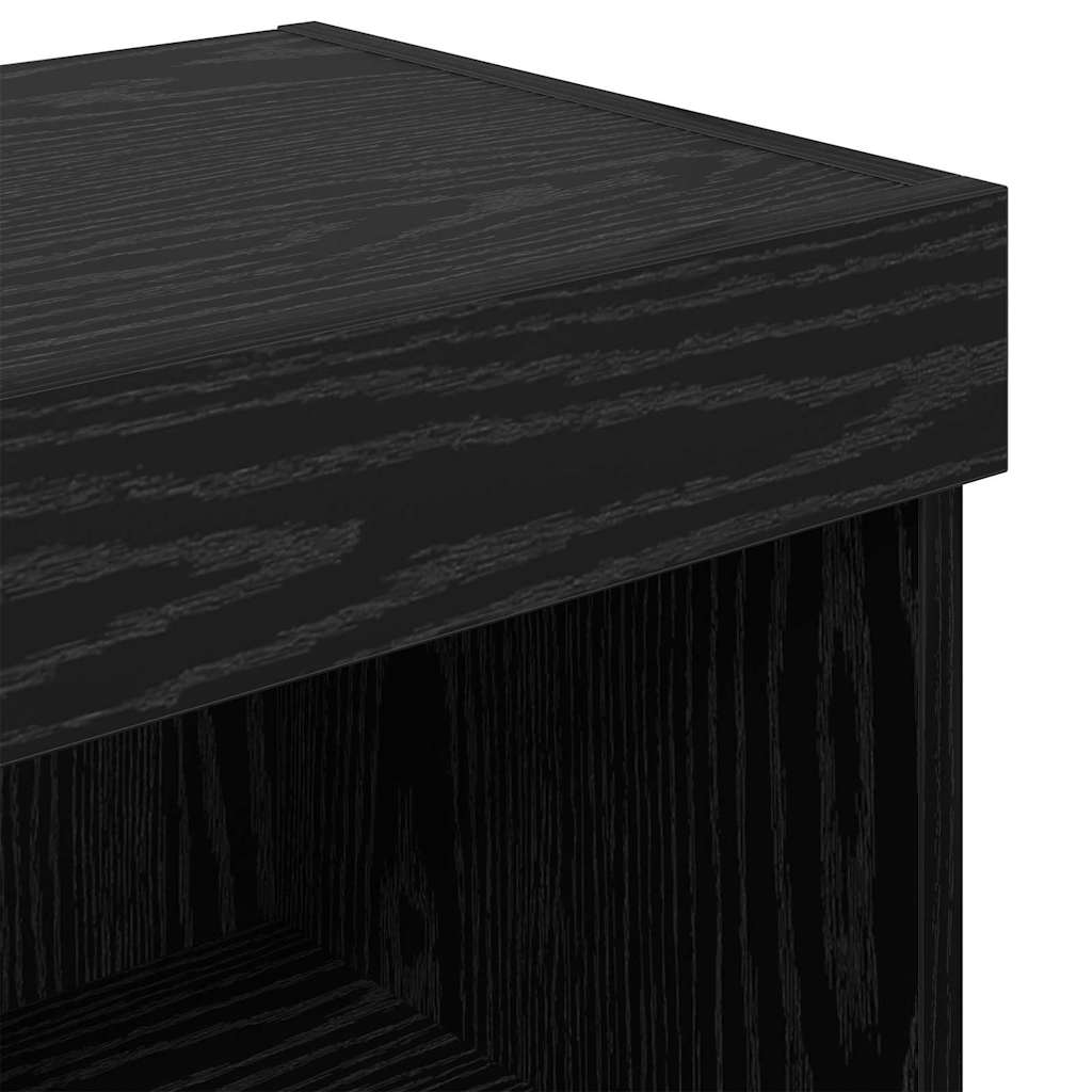 Cabinet TV Pe perete Stejar Negru 60 x 30 x 30 cm Lemn compozit GartenMobel Dekor