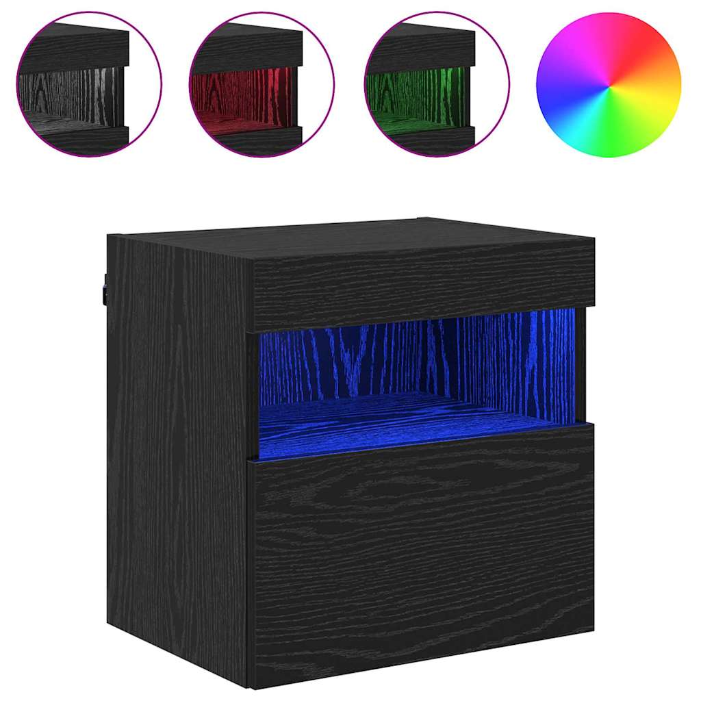 Dulap TV de perete Stejar Negru 40 x 30 x 40 cm Lemn compozit GartenMobel Dekor