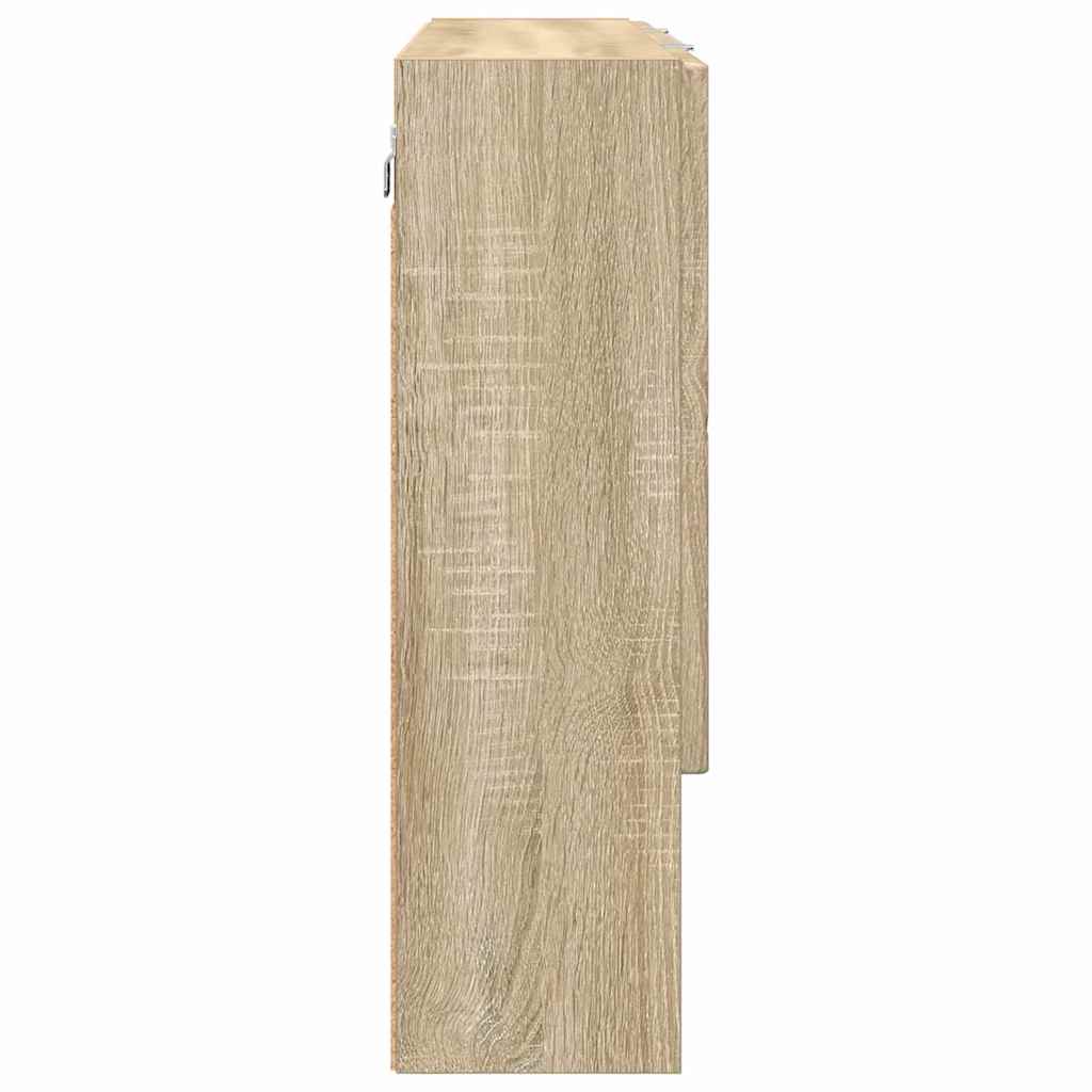 Dulap cu oglindă pentru baie Stejar sonoma 80 x 17 x 55 cm GartenMobel Dekor