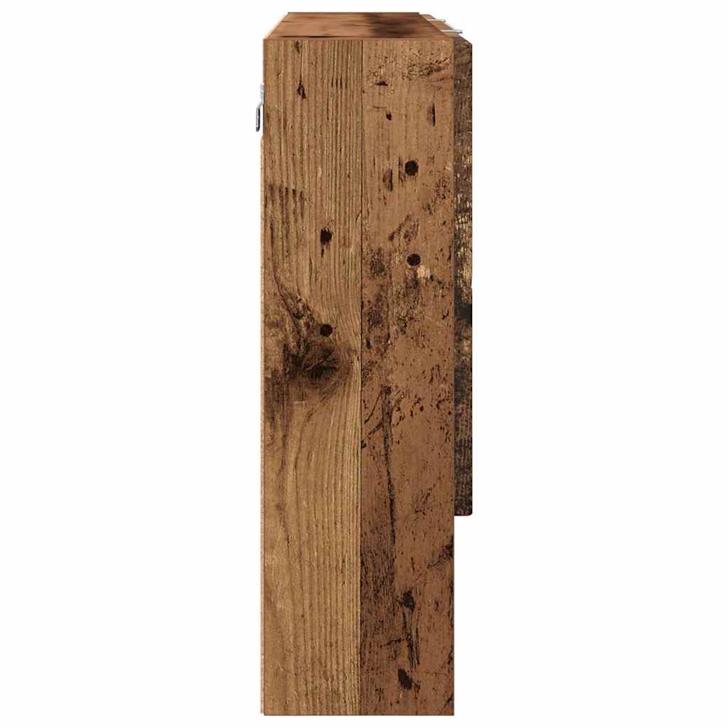 Dulap cu oglindă pentru baie cu ușă Lemn vechi 80 x 17 x 55 cm GartenMobel Dekor