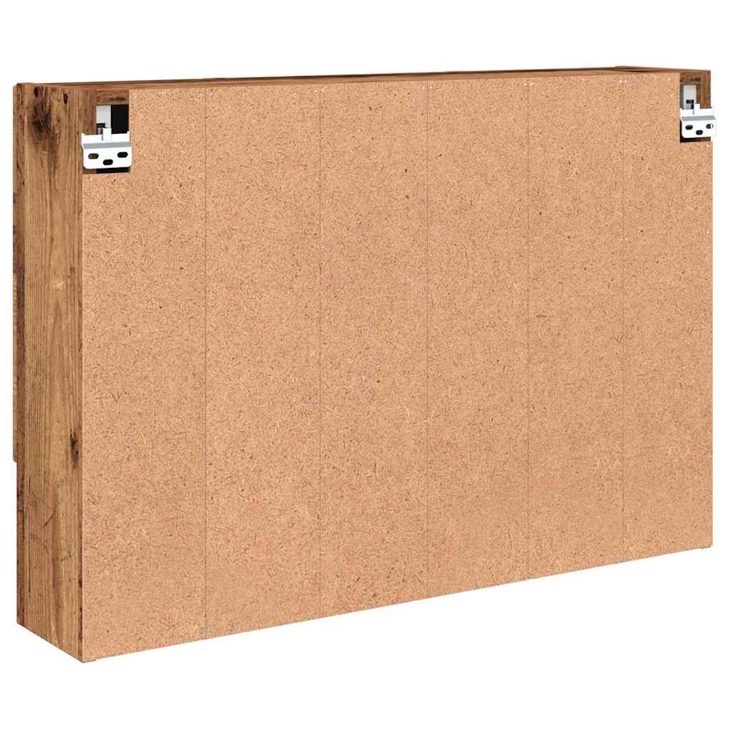 Dulap cu oglindă pentru baie cu ușă Lemn vechi 80 x 17 x 55 cm GartenMobel Dekor