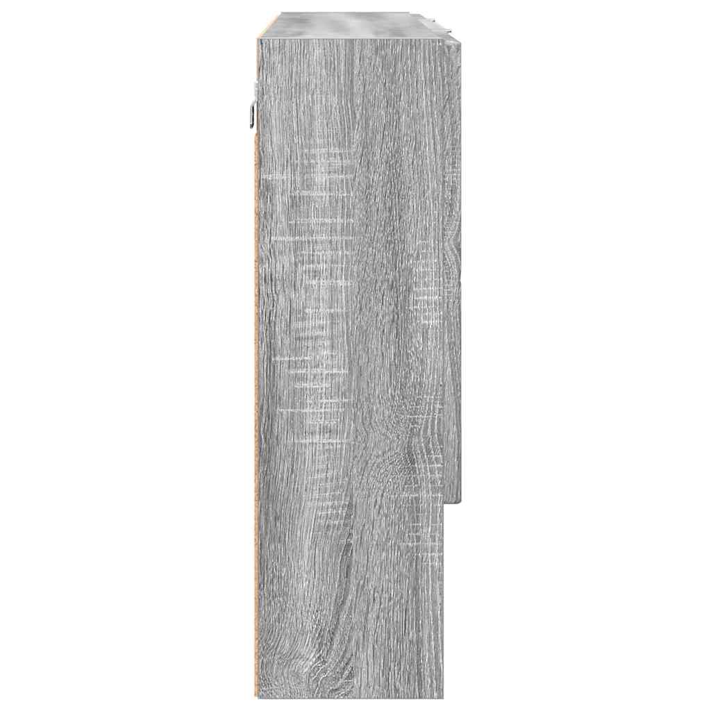 Dulap cu oglindă pentru baie cu ușă sonoma gri 80 x 17 x 55 cm GartenMobel Dekor