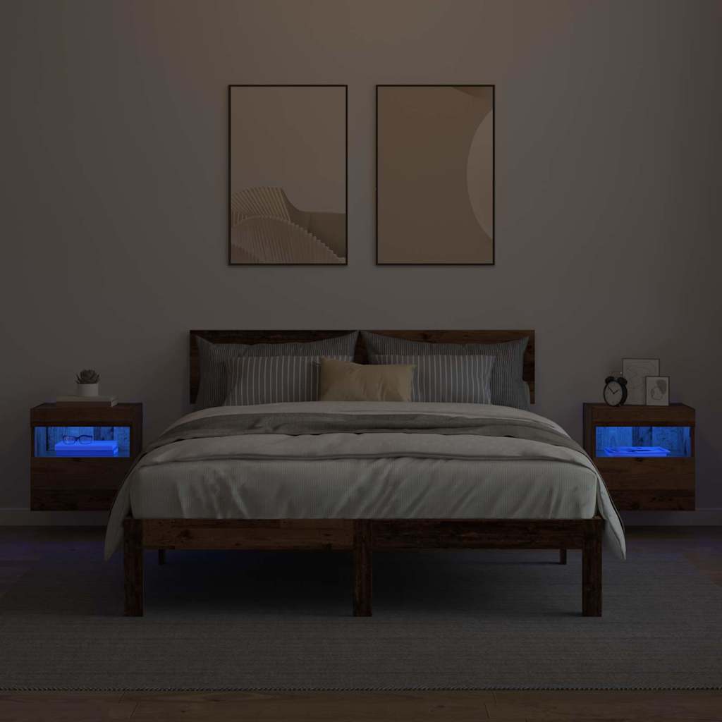 Dulapuri pentru TV Pe perete 2 pcs Lemn Vechi 40 x 30 x 40 cm GartenMobel Dekor