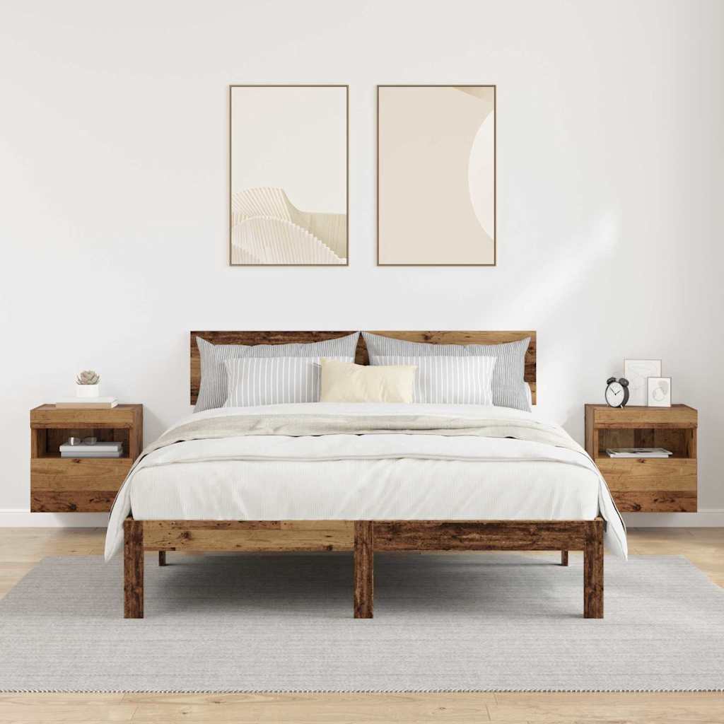 Dulapuri pentru TV Pe perete 2 pcs Lemn Vechi 40 x 30 x 40 cm GartenMobel Dekor