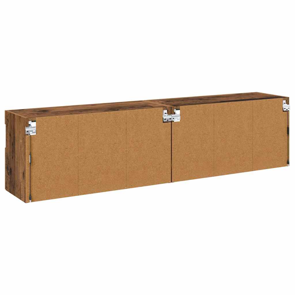 Dulapuri pentru TV Pe perete 2 pcs Lemn Vechi 80 x 30 x 40 cm GartenMobel Dekor