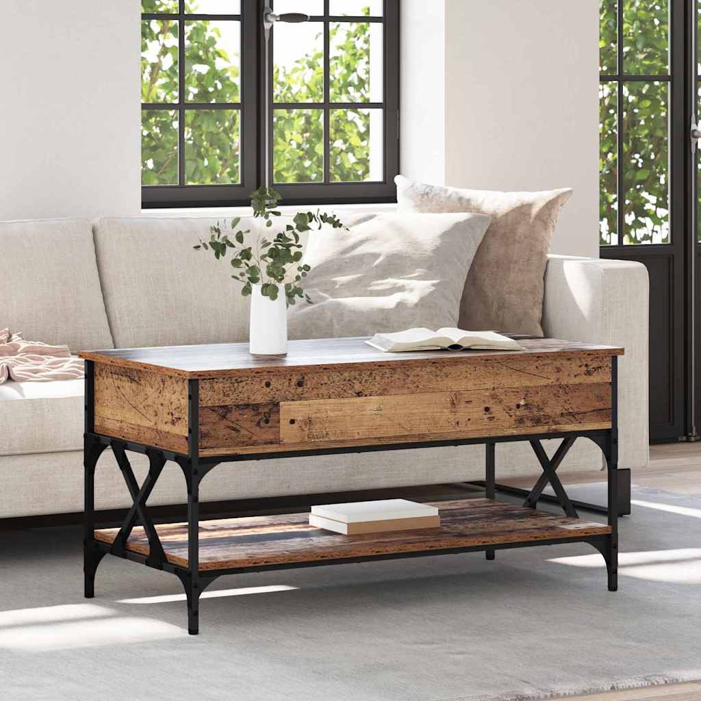 Masă de cafea Lemn Vechi 100 x 50 x 50 cm Lemn compozit GartenMobel Dekor