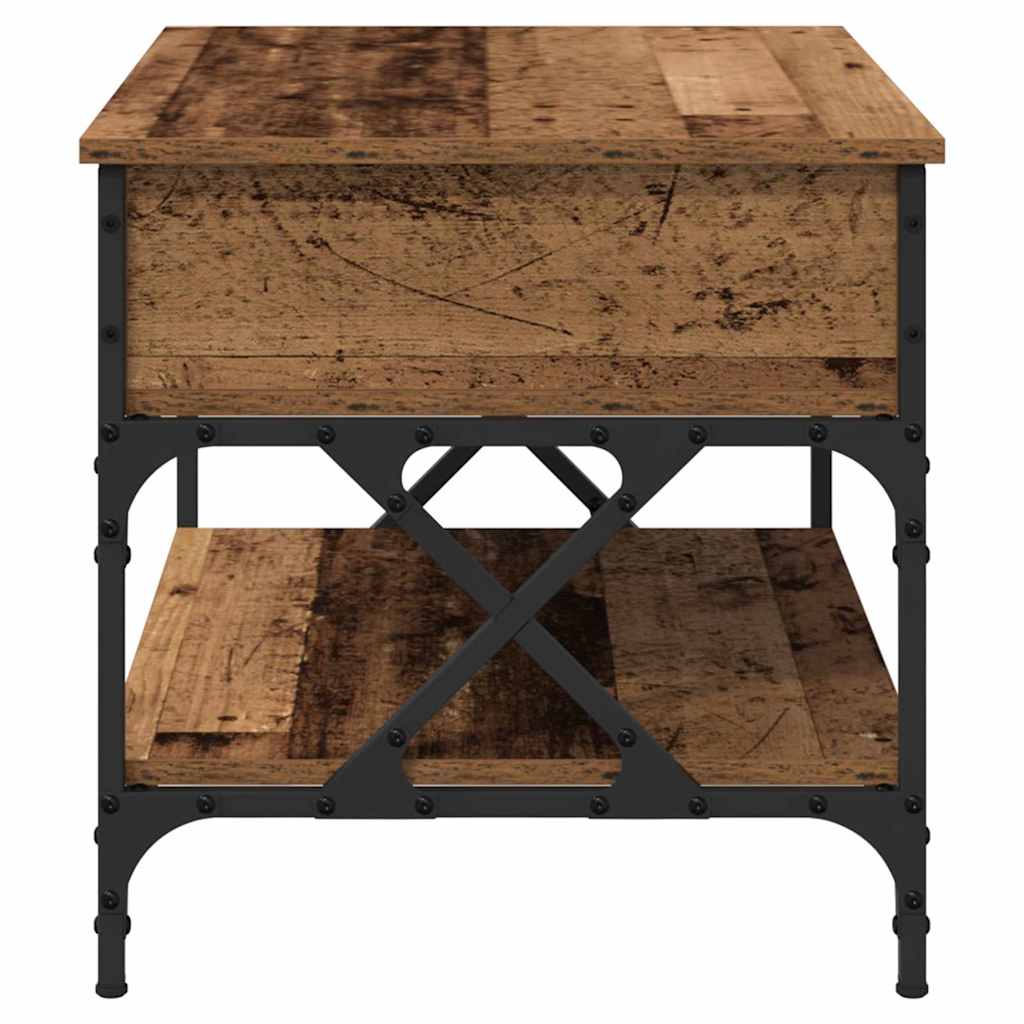 Masă de cafea Lemn Vechi 70x50x50cm Lemn compozit GartenMobel Dekor