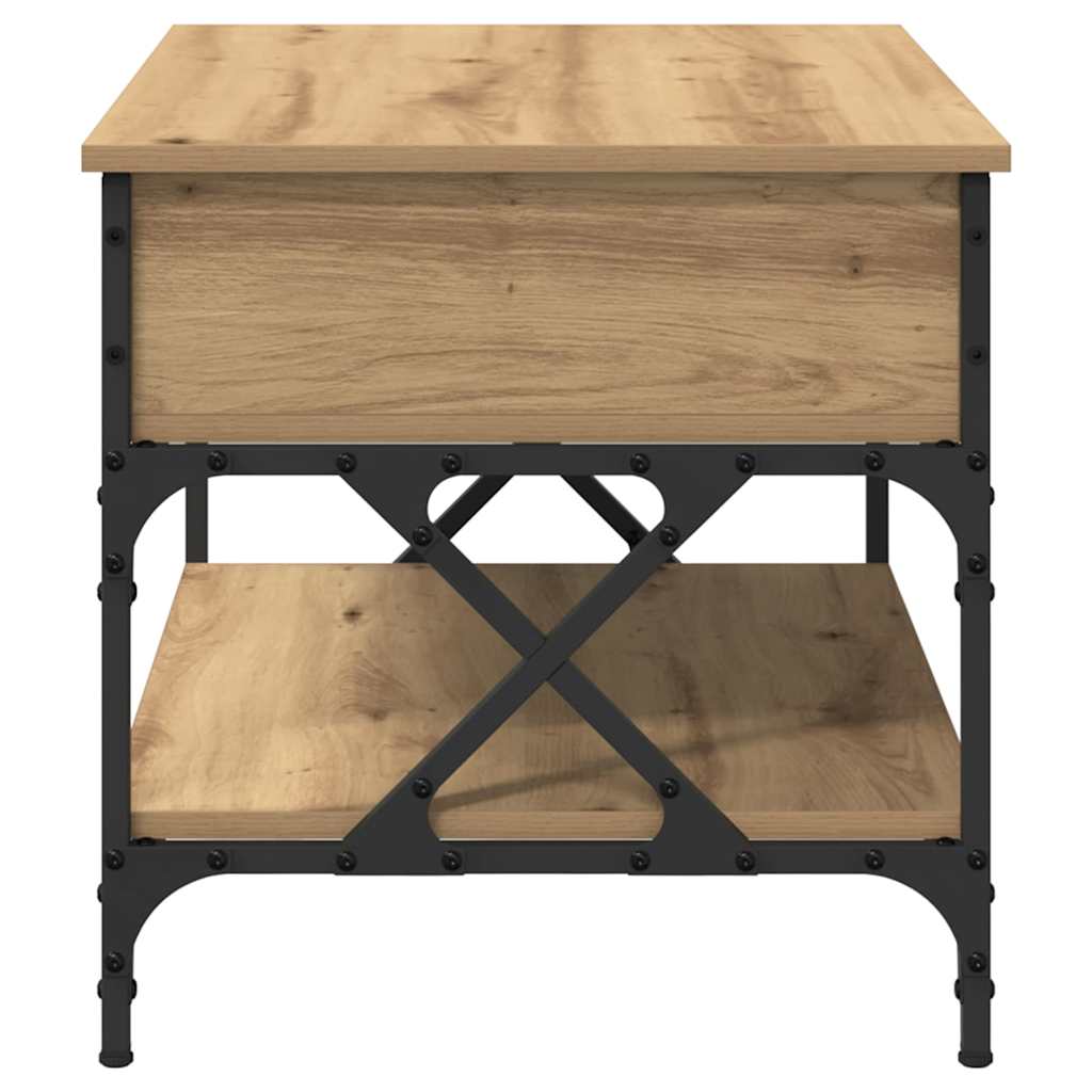 Masă de cafea Stejar Artizanal 70x50x50cm Lemn compozit GartenMobel Dekor