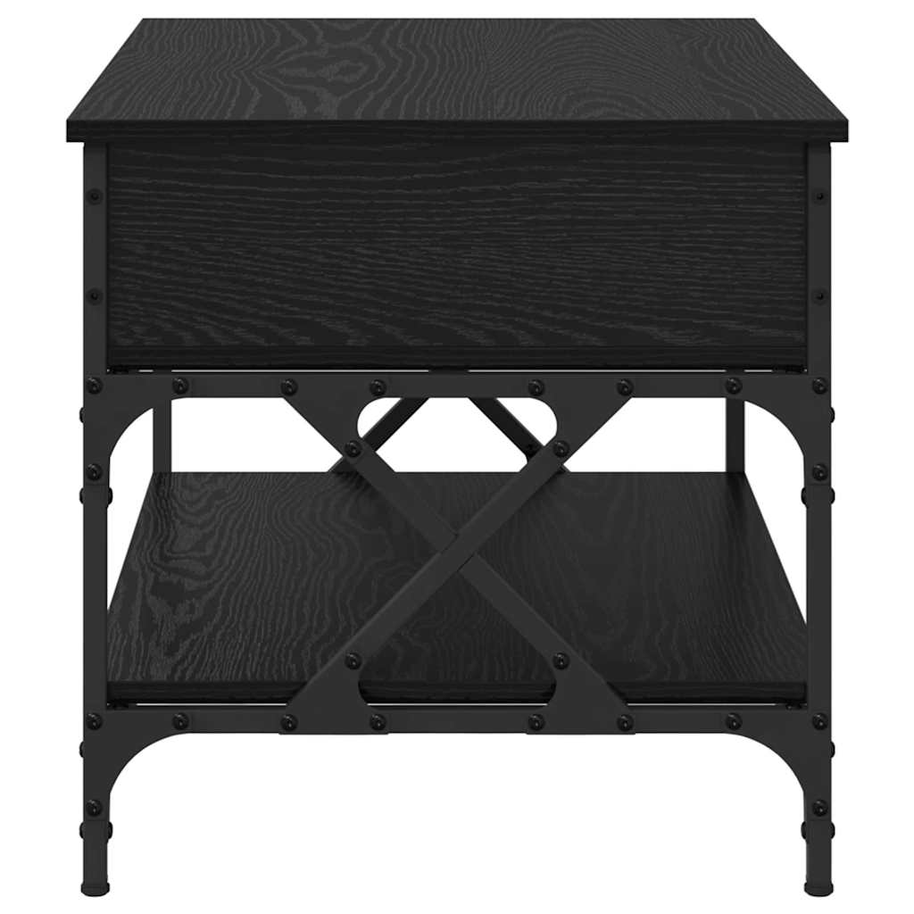 Masă de cafea Stejar Negru 70x50x50cm Lemn compozit GartenMobel Dekor
