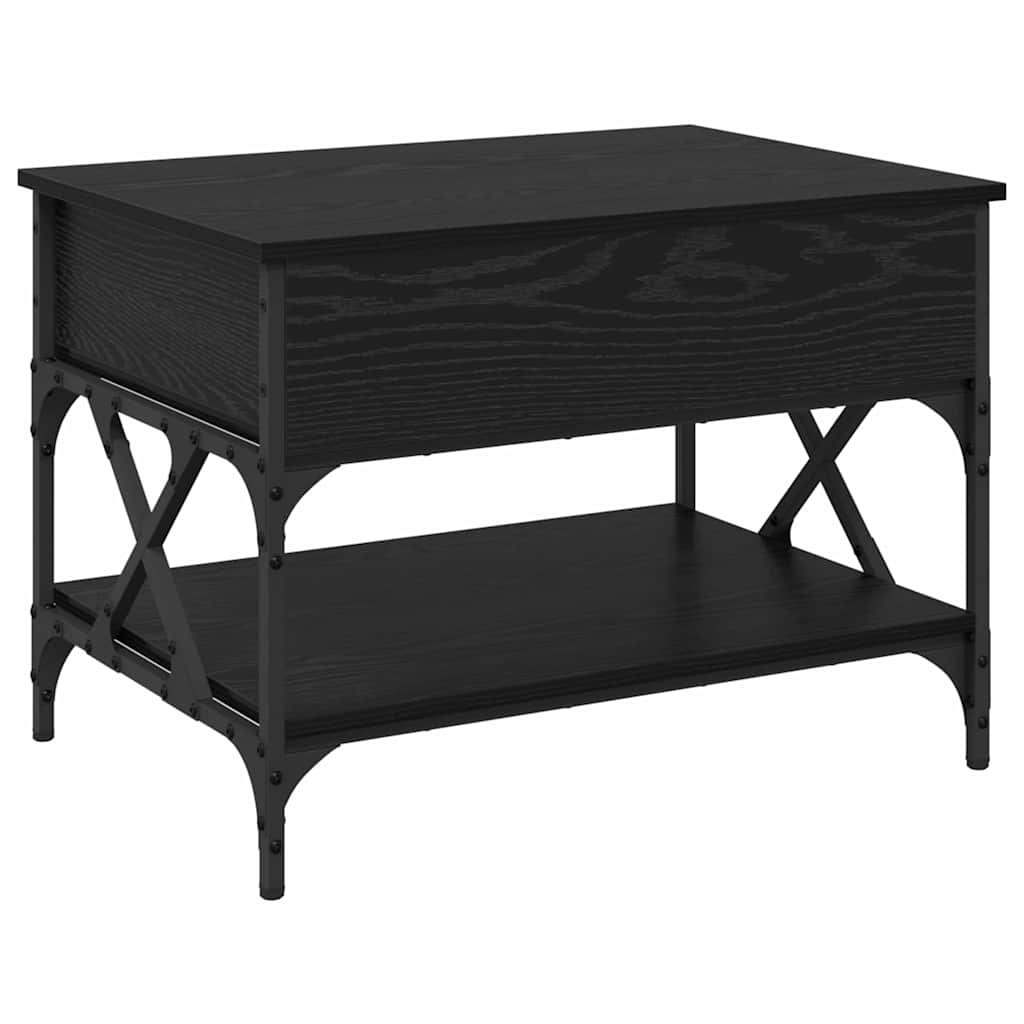 Masă de cafea Stejar Negru 70x50x50cm Lemn compozit GartenMobel Dekor