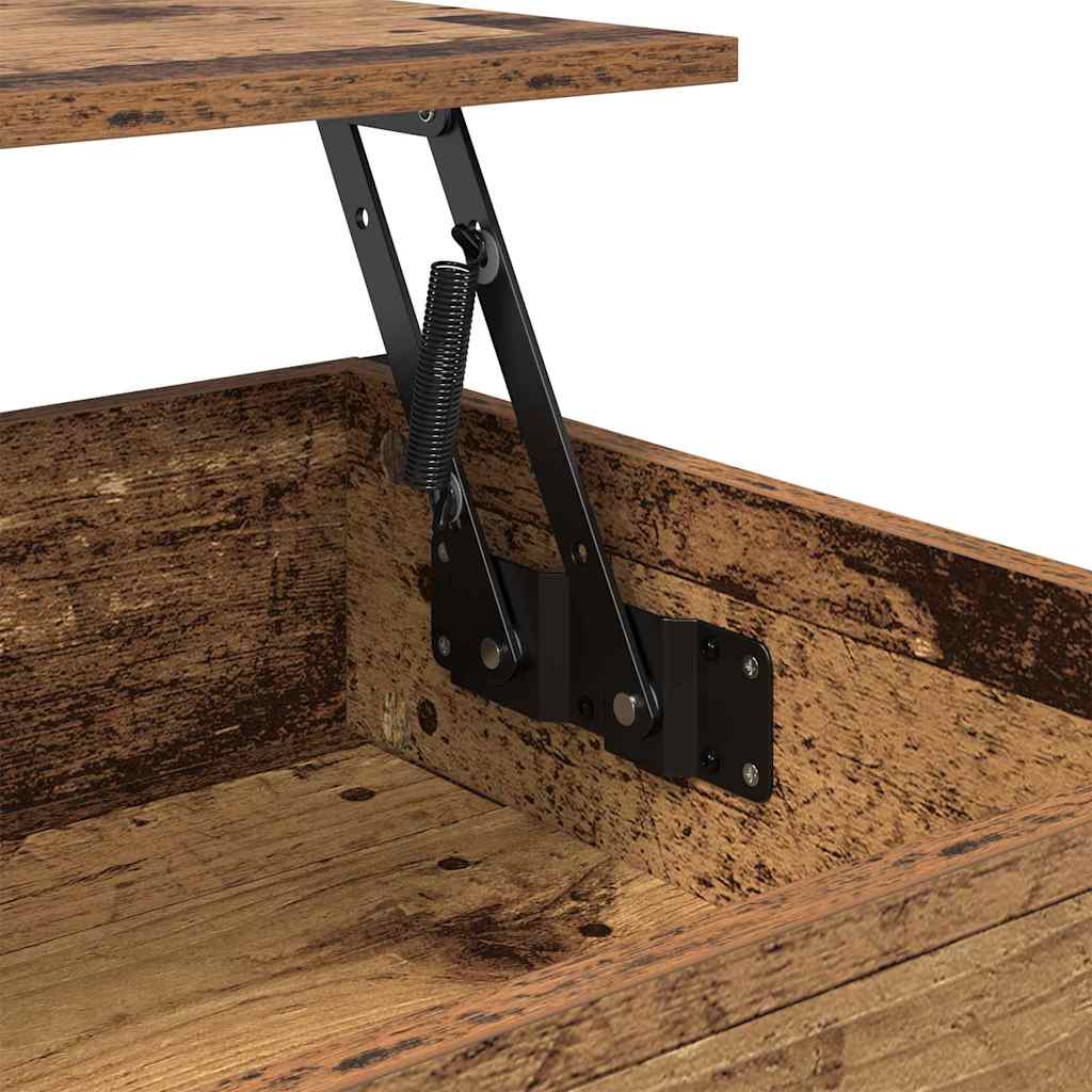 Masă de cafea cu sertar Lemn vechi 70x50x50cm Lemn compozit GartenMobel Dekor