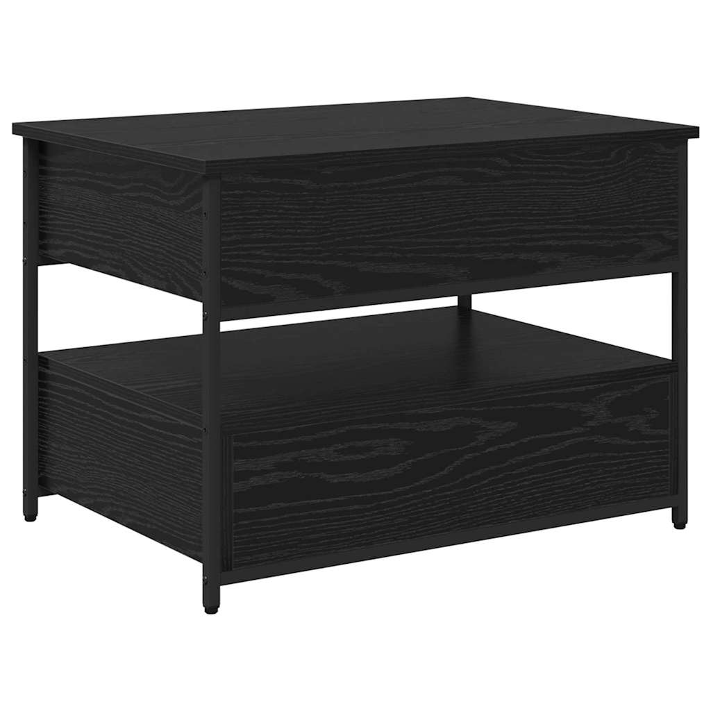 Masă de cafea cu sertar Stejar negru 70x50x50cm Lemn compozit GartenMobel Dekor