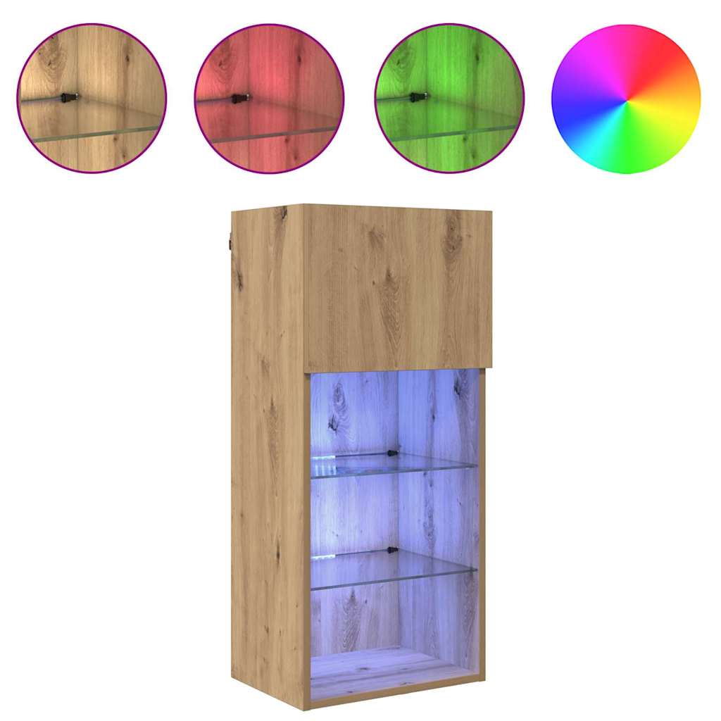 Sistem de TV montat pe perete Pe perete Stejar Artizanal GartenMobel Dekor