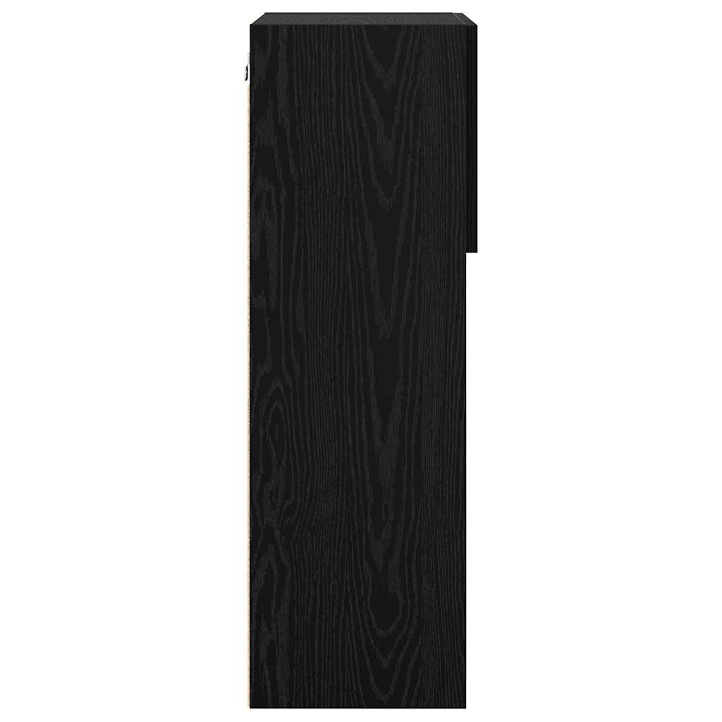 Sistem de TV montat pe perete Stejar Negru 40,5 x 30 x 90 cm GartenMobel Dekor