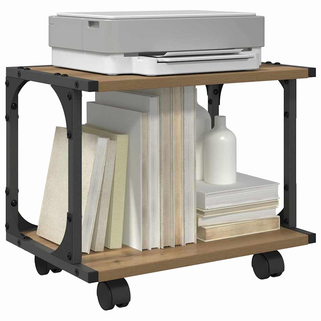 Suport pentru imprimantă Stejar Artizanal 41 x 28 x 33.5 cm GartenMobel Dekor