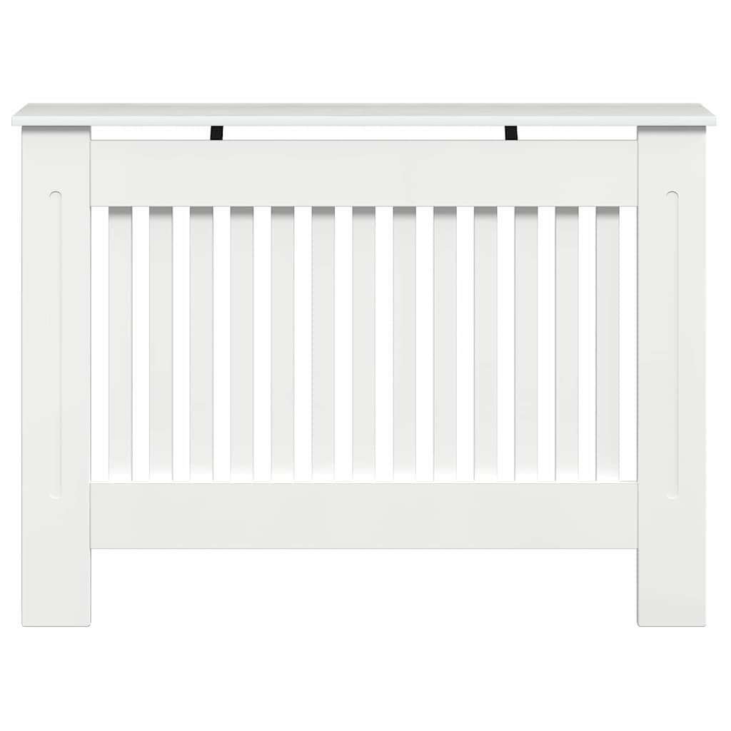 Capac pentru radiator Alb lucios 112 x 19 x 81,5 cm GartenMobel Dekor
