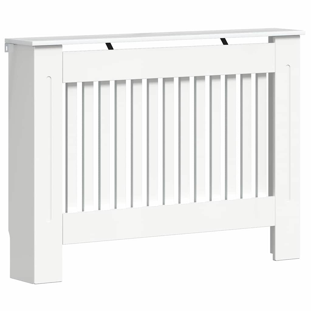 Capac pentru radiator Alb lucios 112 x 19 x 81,5 cm GartenMobel Dekor