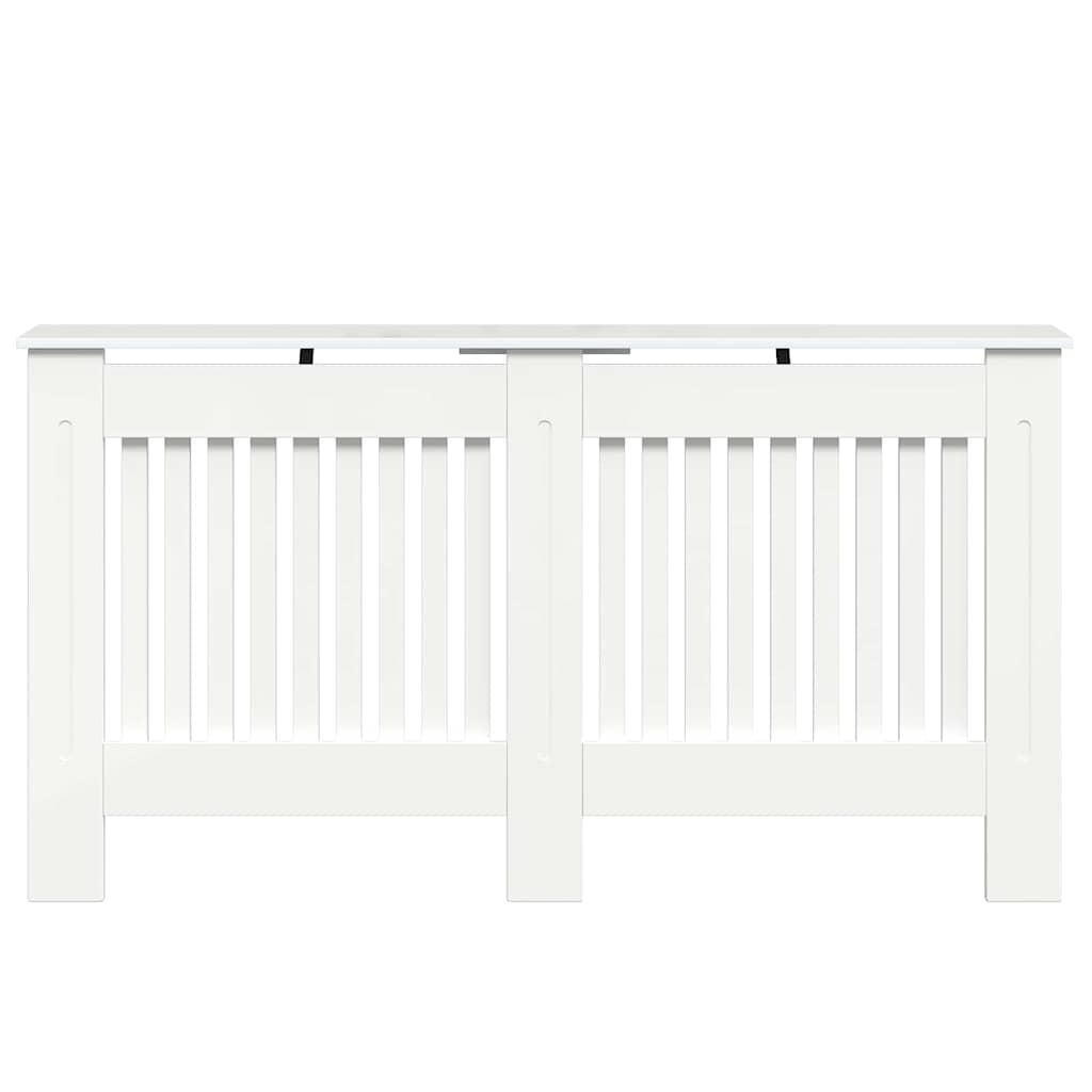 Capac pentru radiator Alb lucios 152 x 19 x 81,5 cm GartenMobel Dekor