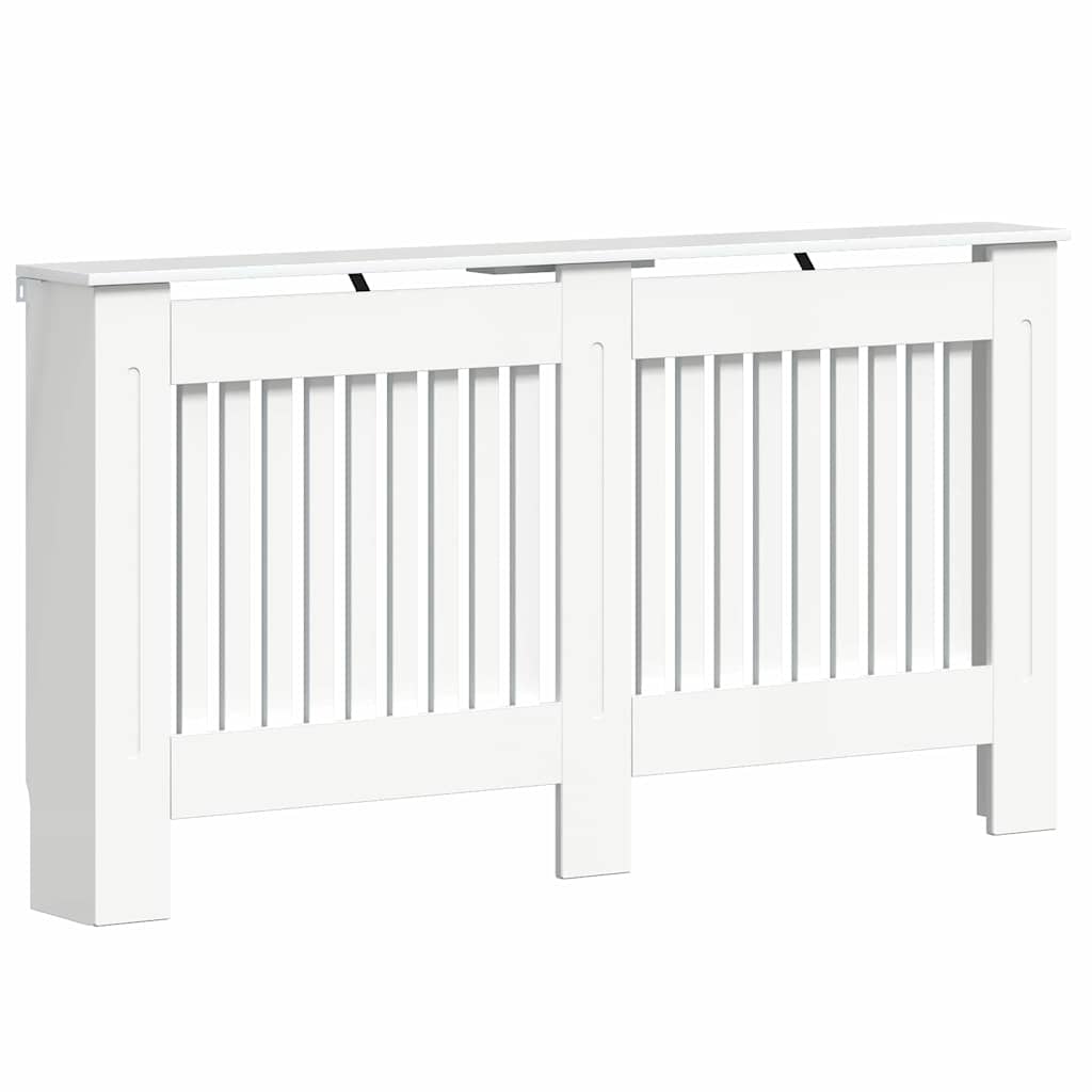 Capac pentru radiator Alb lucios 152 x 19 x 81,5 cm GartenMobel Dekor